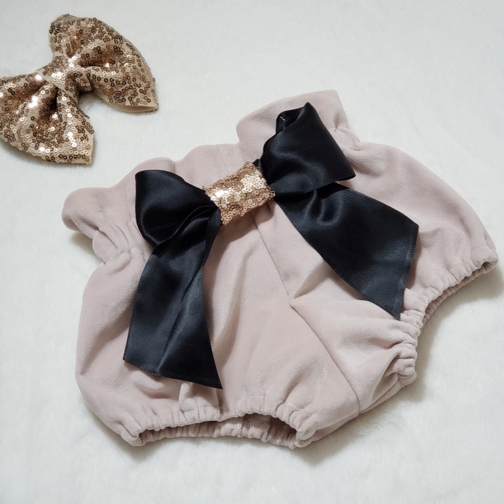 Sugarplum Lane Luxurious Velvet Bloomers 6-12m